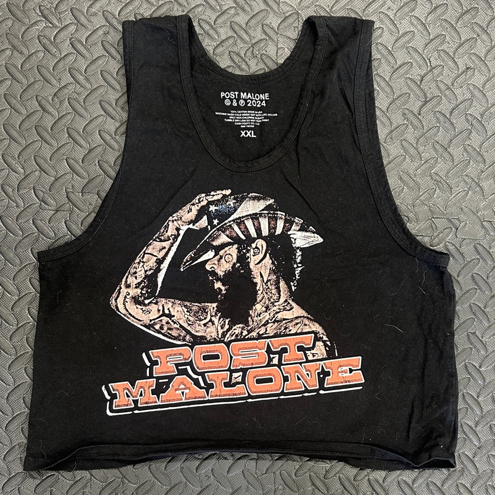Post Malone Black Crop Top